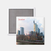 Zonsondergang in Frankfurt, Duitsland Magneet (Voorkant / Achterkant)