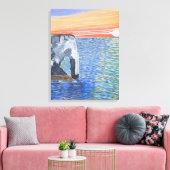 Zonsondergang in Frankrijk canvas Afdruk (Insitu (Woonkamer))