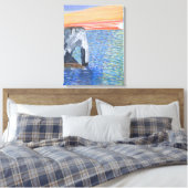 Zonsondergang in Frankrijk canvas Afdruk (Insitu (Slaapkamer))