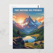 Zonsondergang in Frankrijk Pyreneeën Nationaal Par Briefkaart (Voorkant / Achterkant)
