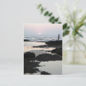 zonsondergang in Goa Briefkaart (Staand voorkant)
