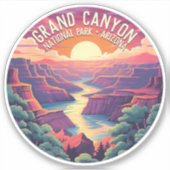 Zonsondergang in Grand Canyon National Park Arizon Sticker (Voorkant)