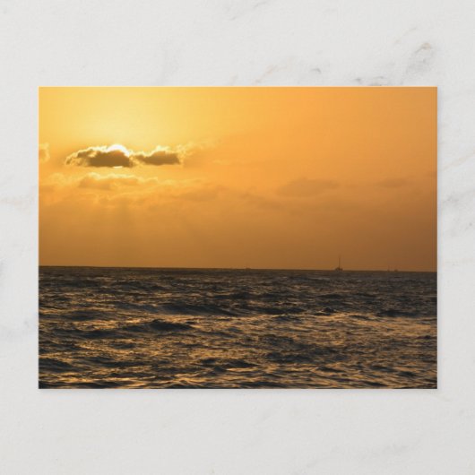 Zonsondergang in Hawaï bij Koloa Briefkaart (Voorkant)
