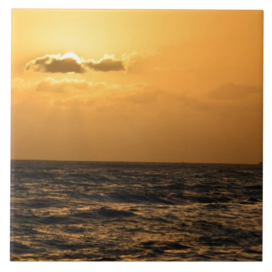 Zonsondergang in Hawaï bij Koloa Tegeltje (Voorkant)