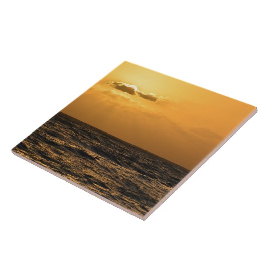 Zonsondergang in Hawaï bij Koloa Tegeltje (Zijkant)