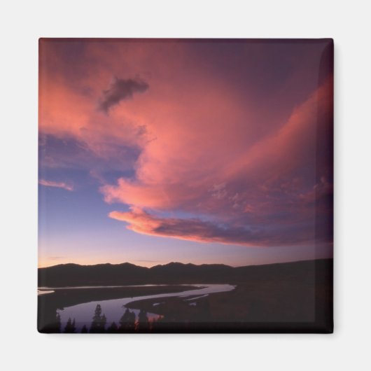 Zonsondergang in Hayden Valley Magneet (Voorkant)
