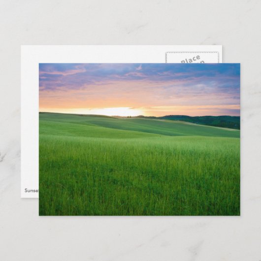 Zonsondergang in het briefkaart Toscane (Voorkant / Achterkant)