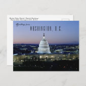 Zonsondergang in het Capitool van de Verenigde Sta Briefkaart (Voorkant / Achterkant)