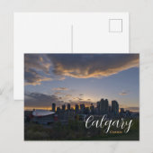 Zonsondergang in het centrum van Calgary Canada An Briefkaart (Voorkant / Achterkant)
