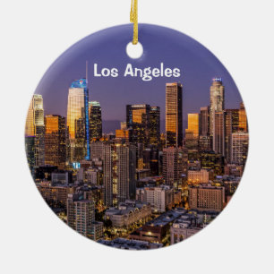 Zonsondergang in het centrum van Los Angeles Keramisch Ornament