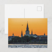 Zonsondergang in het kathedraal Briefkaart (Voorkant / Achterkant)