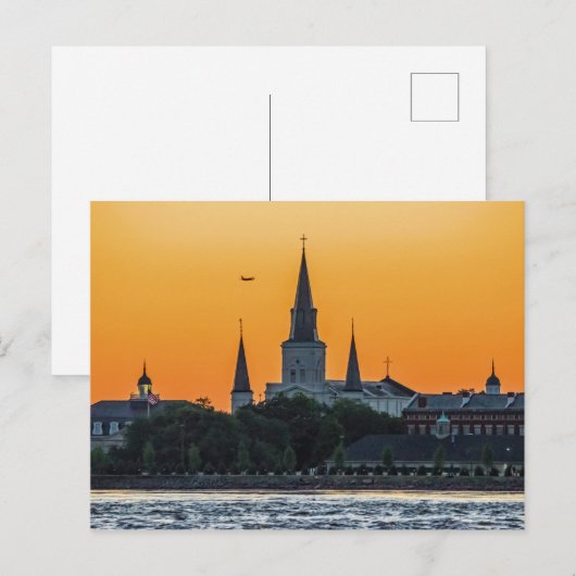 Zonsondergang in het kathedraal Briefkaart (Voorkant / Achterkant)