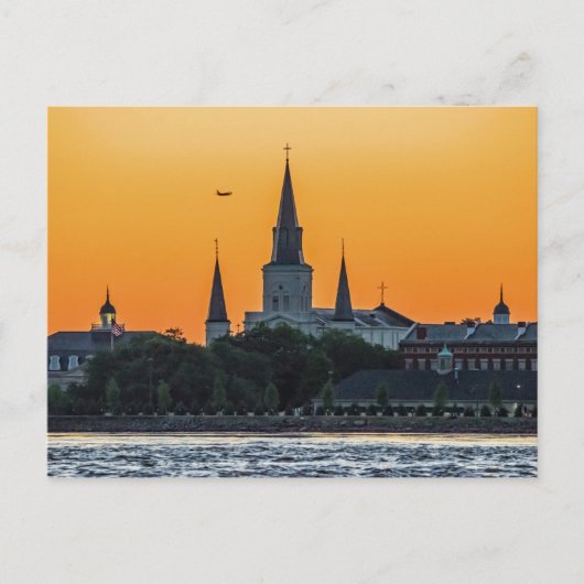 Zonsondergang in het kathedraal Briefkaart (Voorkant)