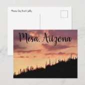 zonsondergang in het zuidwesten briefkaart (Voorkant / Achterkant)