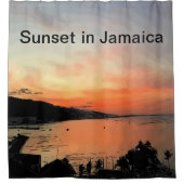 Zonsondergang in Jamaica Douchegordijn (Voorkant)