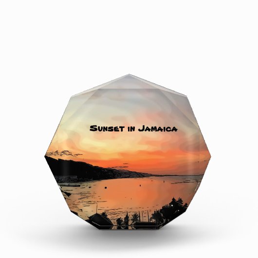 Zonsondergang in Jamaica Fotoblokken (Voorkant)