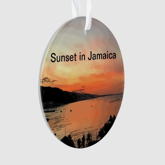 Zonsondergang in Jamaica Ornament (voorkant)