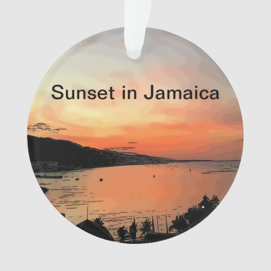 Zonsondergang in Jamaica Ornament (voorkant)