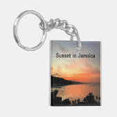 Zonsondergang in Jamaica Sleutelhanger (Voorkant Links)