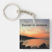 Zonsondergang in Jamaica Sleutelhanger (Voorkant)