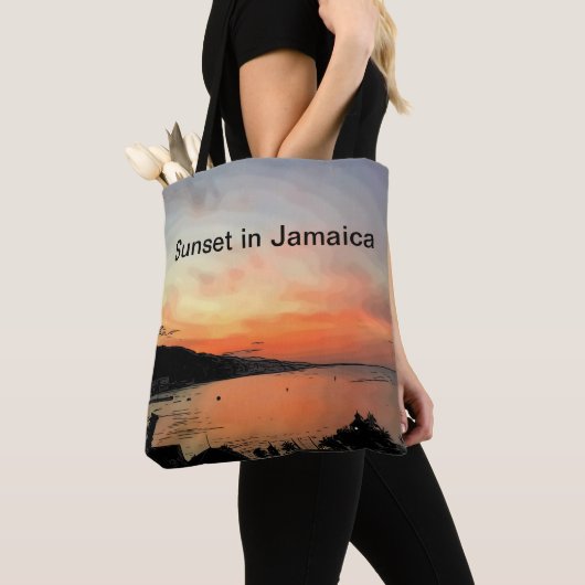 Zonsondergang in Jamaica Tote Bag (Dichtbij)