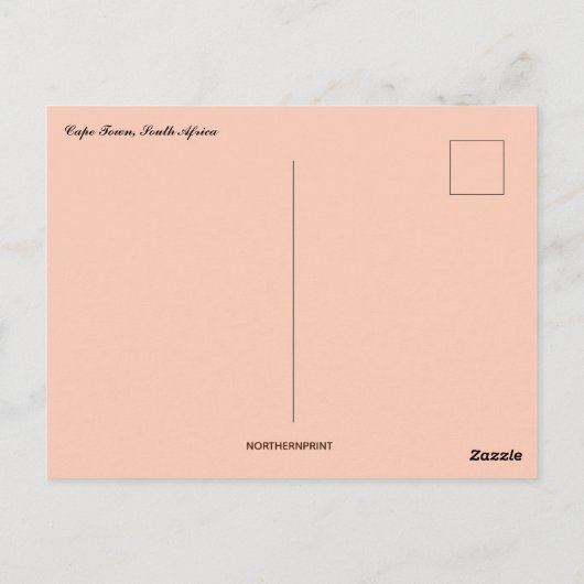 Zonsondergang in Kaapstad Zuid-Afrika Briefkaart (Achterkant)