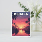Zonsondergang in Kerala India Briefkaart (Staand voorkant)