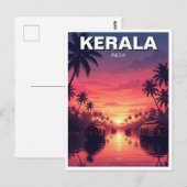 Zonsondergang in Kerala India Briefkaart (Voorkant / Achterkant)
