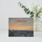 Zonsondergang in Kiev Oekraïne Briefkaart (Staand voorkant)