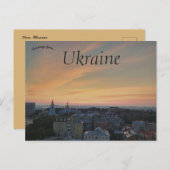 Zonsondergang in Kiev Oekraïne Briefkaart (Voorkant / Achterkant)