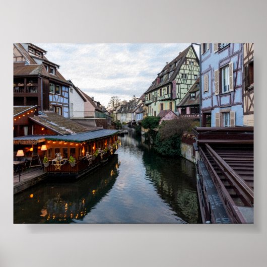 Zonsondergang in Klein Venetië Colmar Poster (Voorkant)