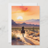 Zonsondergang in liefdevolle herinnering begrafeni kaart (Achterkant)