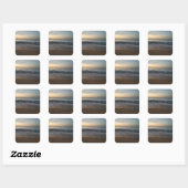 Zonsondergang in Monterey Bay Vierkante Sticker (Vel)