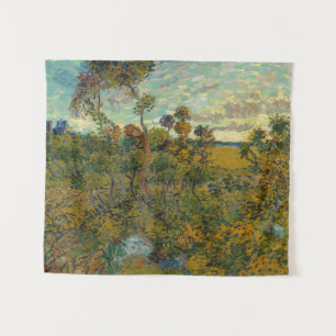  zonsondergang in Montmajour door Vincent van Gogh Wandkleed