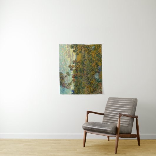  zonsondergang in Montmajour door Vincent van Gogh Wandkleed (In situ)