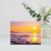 Zonsondergang in Mykonos, Griekenland Briefkaart (Staand voorkant)