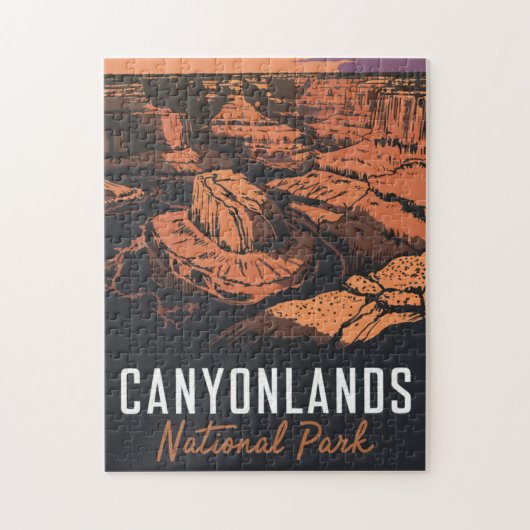 Zonsondergang in National Park Canyonlands Legpuzzel (Verticaal)