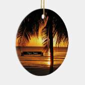 Zonsondergang in Negril, Jamaica Keramisch Ornament (Rechts)