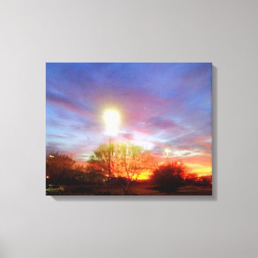 Zonsondergang in Nevada Canvas Afdruk (Voorkant)