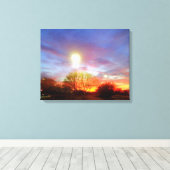 Zonsondergang in Nevada Canvas Afdruk (Insitu (Houten vloer))