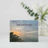Zonsondergang in New Providence op de Bahama's Briefkaart (Staand voorkant)
