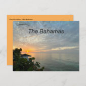 Zonsondergang in New Providence op de Bahama's Briefkaart (Voorkant / Achterkant)