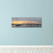 Zonsondergang in Newport, RI - Panorama Canvas (Insitu (Houten vloer))