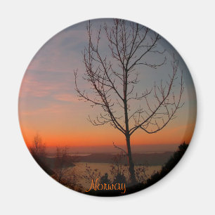 Zonsondergang in Noorwegen Magneet