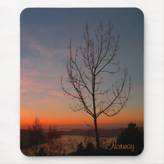 Zonsondergang in Noorwegen Muismat (Voorkant)