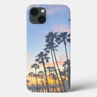 Zonsondergang in Oceanside Californië met palmbome Case-Mate iPhone Case