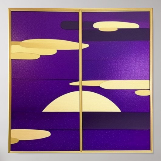 Zonsondergang in Paars Poster (Voorkant)