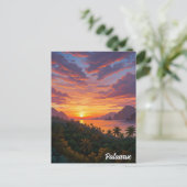Zonsondergang in Palawan Filipijnen Reizen Briefkaart (Staand voorkant)