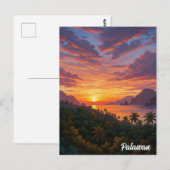Zonsondergang in Palawan Filipijnen Reizen Briefkaart (Voorkant / Achterkant)