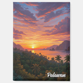 Zonsondergang in Palawan Filipijnen Reizen Magneet